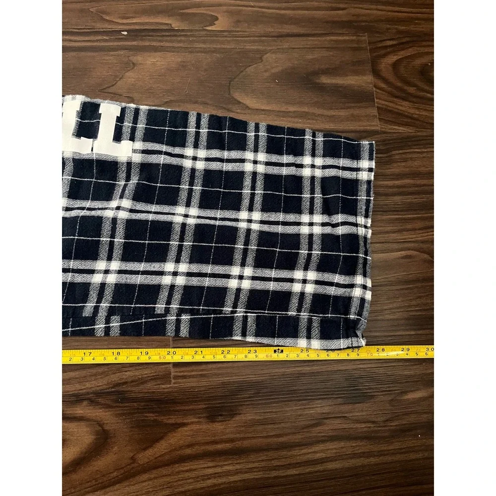 Tyler Hill Camp Pajama‎ Pants Navy White Plaid Flannel Lounge Bottoms 2 Pairs